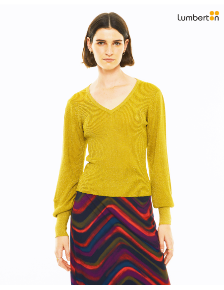 Jersey con brillo manga larga abullonadaJEO25