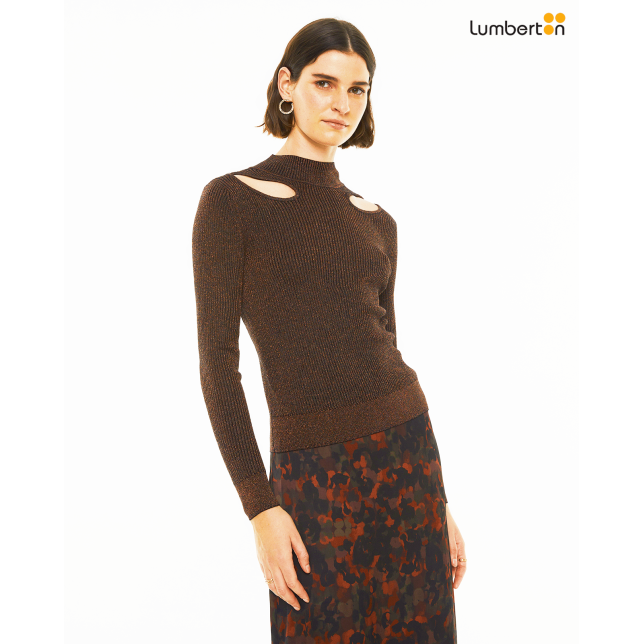 Jersey ajustado con brillo detalle...