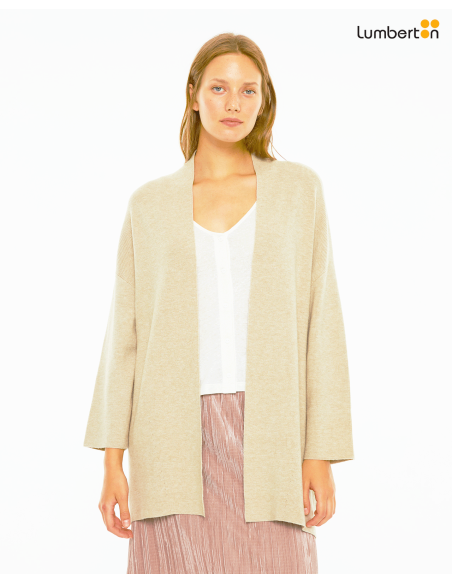 Cárdigan largo y abierto con manga japonesaRE805