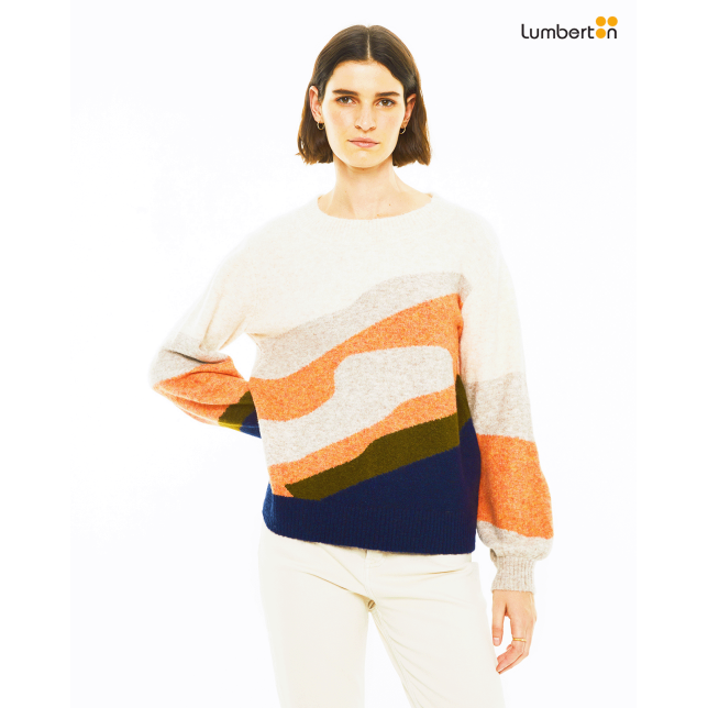 Jersey cuello redondo jacquard...