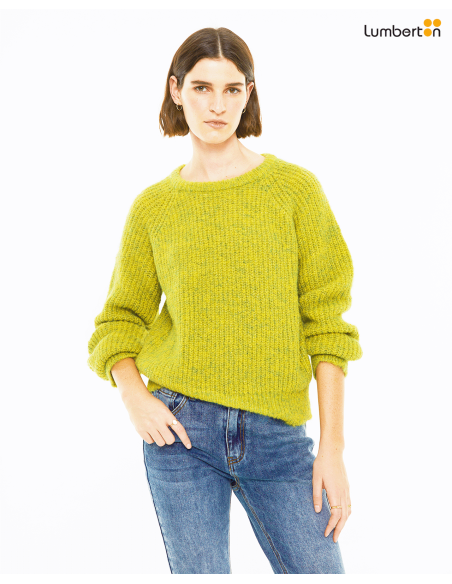 Jersey con detalle brillo en cuello y puñosJEO29