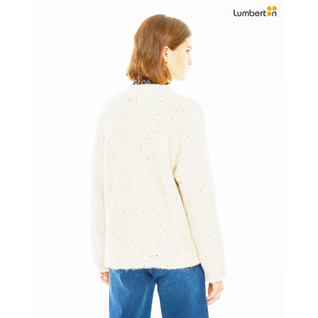 Cárdigan tipo tweed cuello redondoREO12