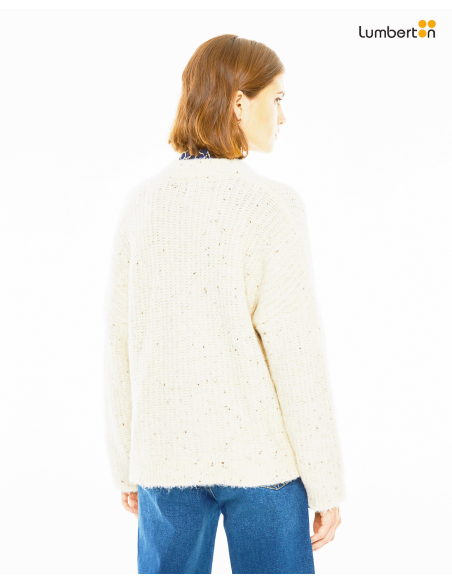 Cárdigan tipo tweed cuello redondoREO12