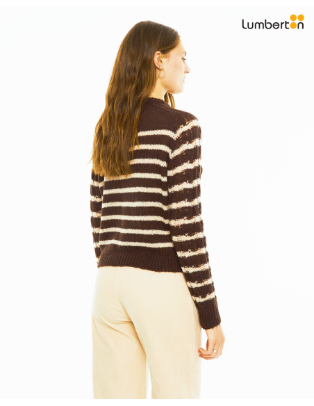 Jersey de lana con aranes y rayasJE912