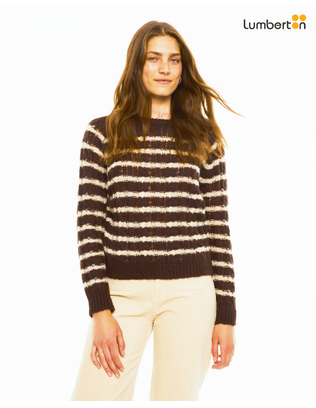 Jersey de lana con aranes y rayasJE912