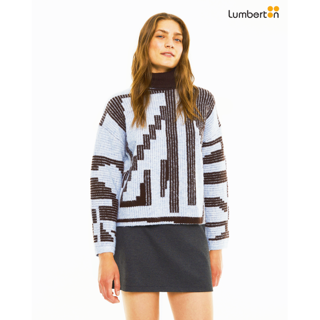 Jersey reversible jacquard geométrico...