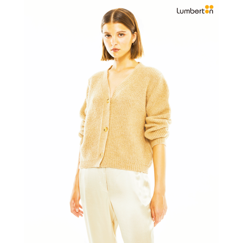 Cárdigan de punto con lúrex...