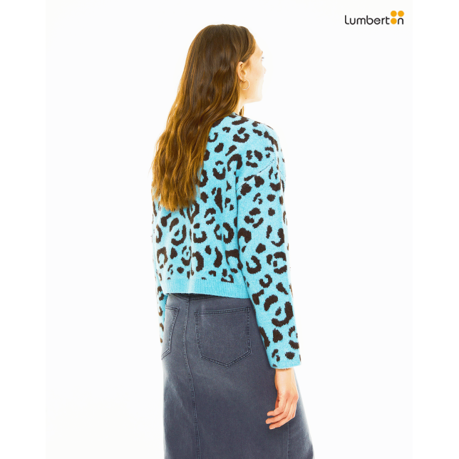 Cárdigan Jacquard Animal Print...