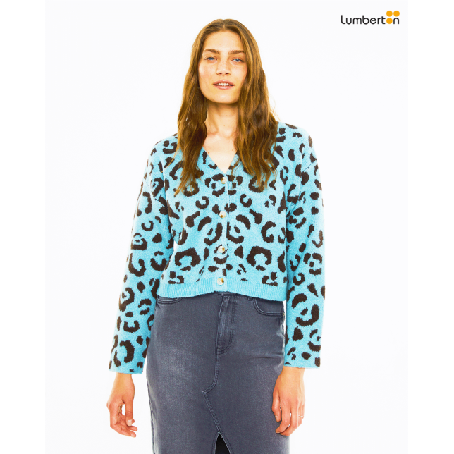 Cárdigan Jacquard Animal Print...