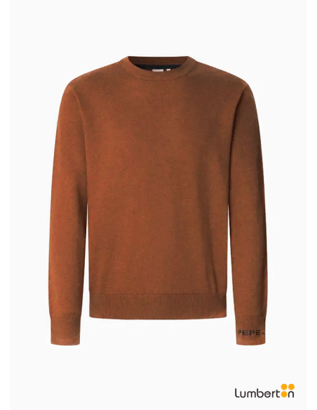 Jersey de cuello punto redondo color calderaANDRER