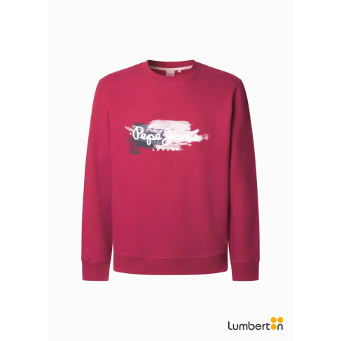 Sudadera roja estampado...