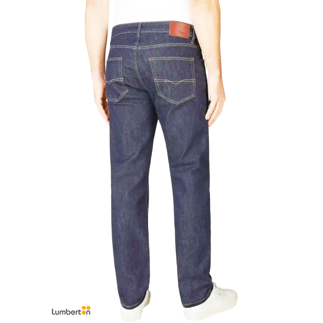 Tejano azul oscuro con repuntes...