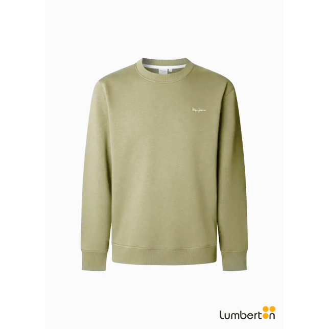 Sudadera cuello redondo verde militar...