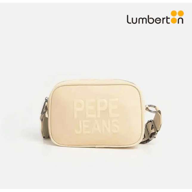 Bolso mediano de tela color beigeGALINA