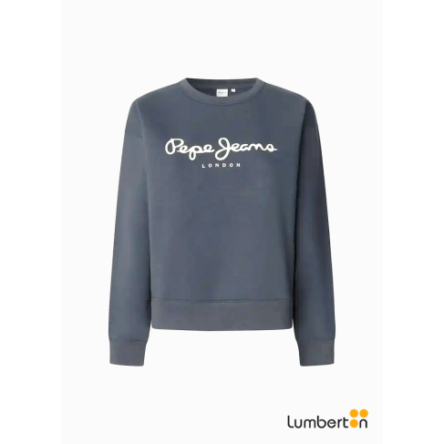 Sudadera azul básica logo...