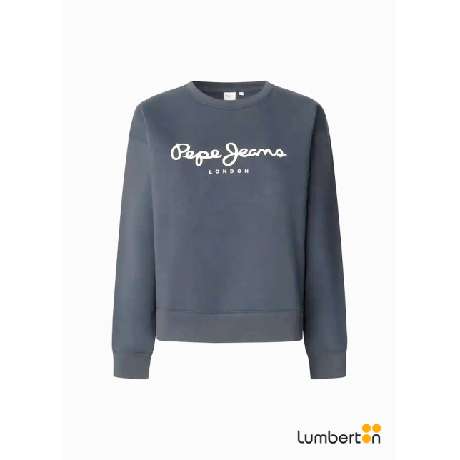 Sudadera azul básica logo pepe letras...
