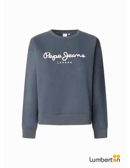 Sudadera azul básica logo pepe letras blancasBADDYA