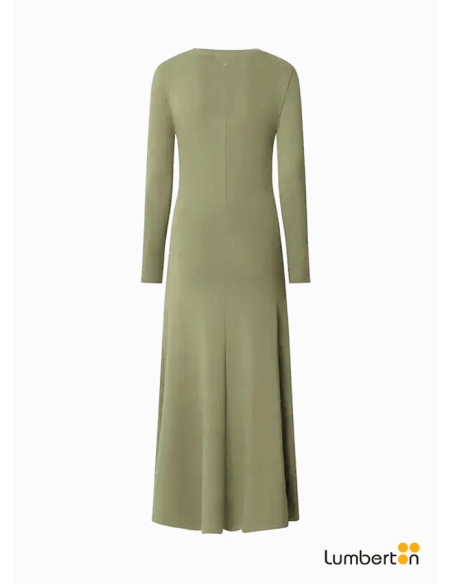 Vestido largo verde kakiBIBIERA