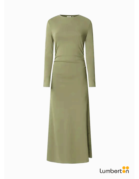 Vestido largo verde kakiBIBIERA