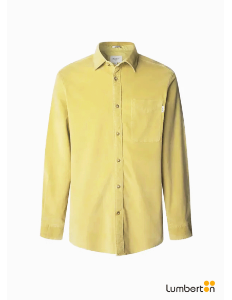 Camisa de pana verde oliva con bolsillo lateralCLAYTONV