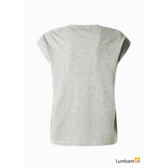 Camiseta gris claro detalle mangasBARRYG