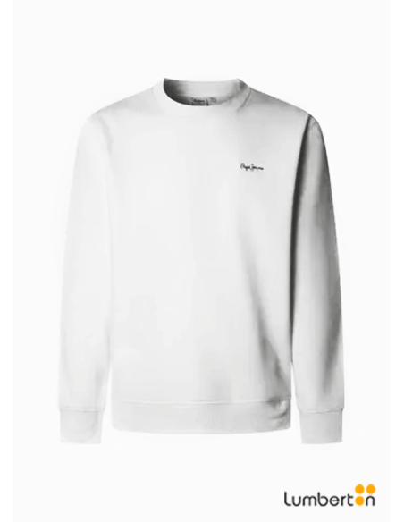 Sudadera blanca felpa letras pequeñas negras bordadasMACBETHB