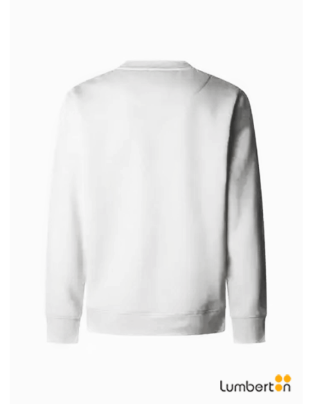 Sudadera blanca felpa letras pequeñas negras bordadasMACBETHB