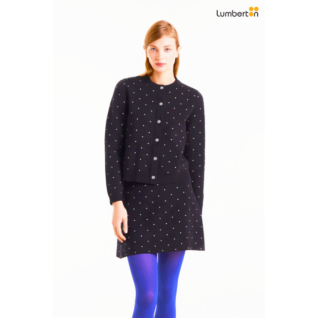 Cárdigan jacquard con mini puntos...