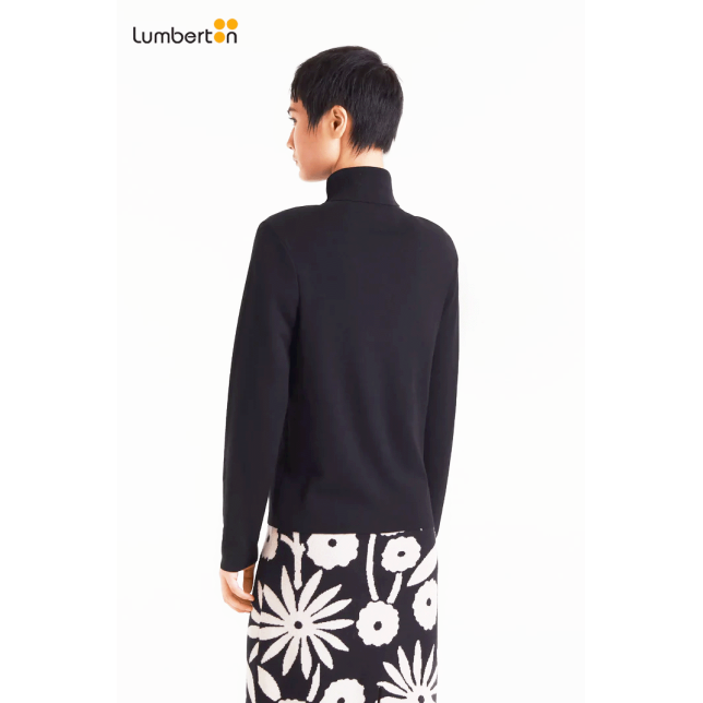 Top de punto fino negro10451