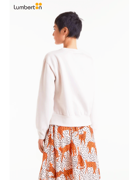 Sudadera blanca con estampado Cat Lover Since Forever12103