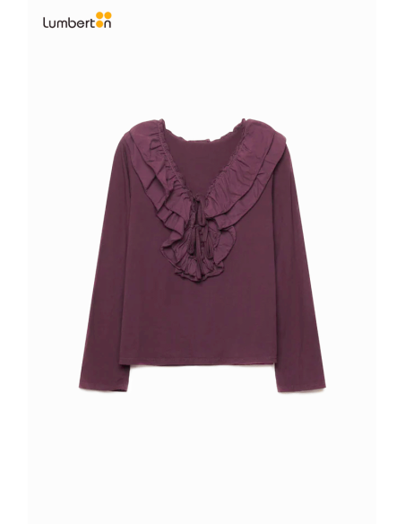 Blusa algodón púrpura0056P