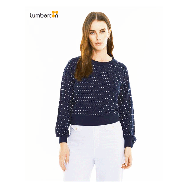 Jersey de puntos azul marinoJE902R