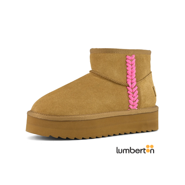 Botin Marron Tira Rosa271R