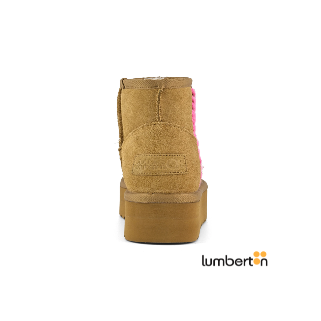 Botin Marron Tira Rosa271R