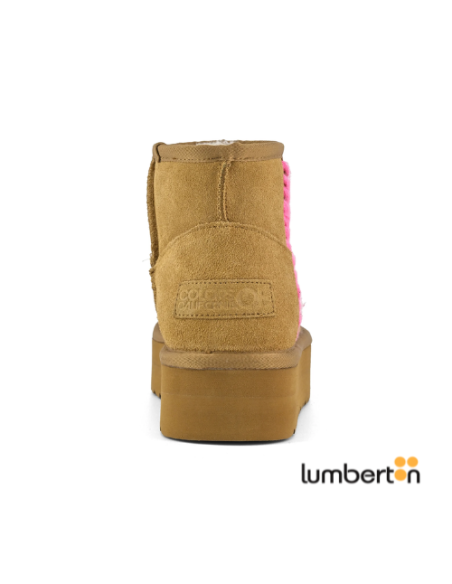 Botin Marron Tira Rosa271R