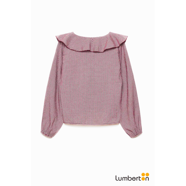 Blusa cuadros vichy marrón2756M