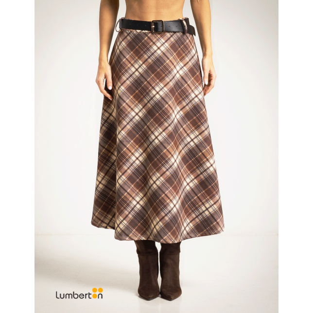 Falda de cuadros bies + cinturón...