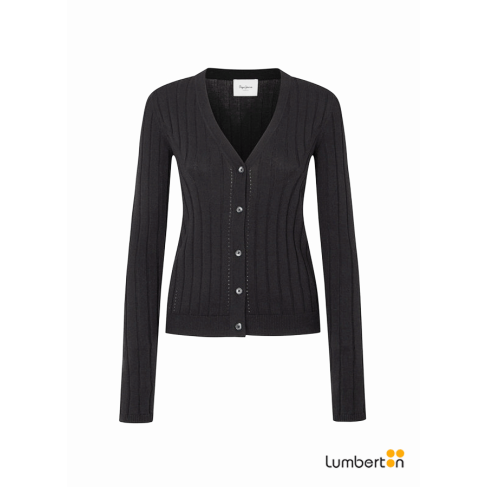 Chaqueta botones canalé...