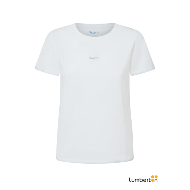 Camiseta blanca logo Pepe Jeans en...