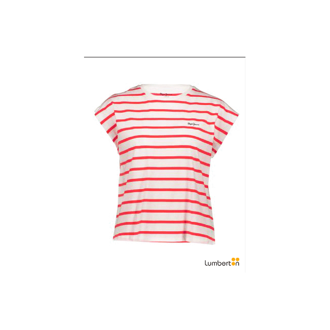 Camiseta de rayas blancas y rojoJANER...