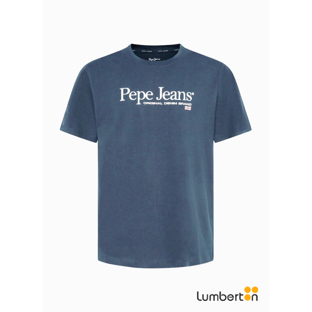 Camiseta azul marino logo Pepe Jeans...