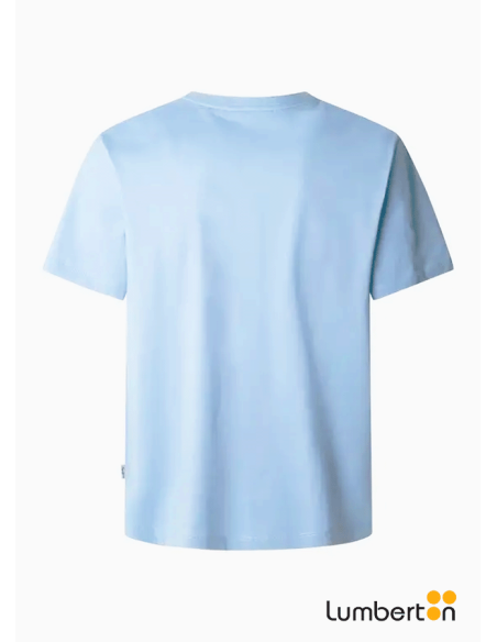 Camiseta manga corta azul estampado bandera + logoCLAGDB Pepe Jeans