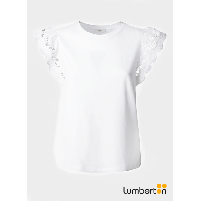 Camiseta manga corta blanca manga...
