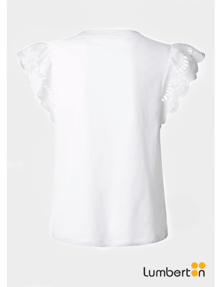 Camiseta manga corta blanca manga bordadaVICW Pepe Jeans