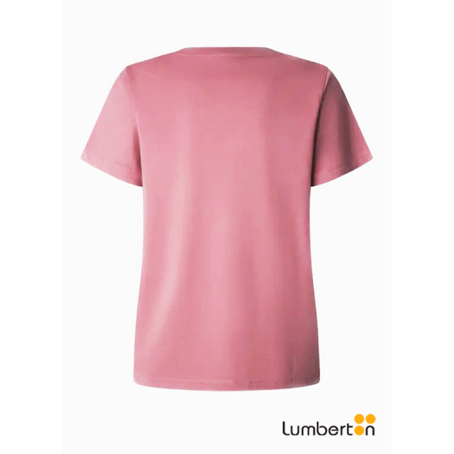 Camiseta manga corta rosa coral logo...