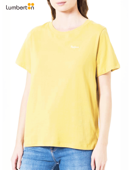 Camiseta manga corta amarillo doraimon logo en pequeñoWBASIY Pepe Jeans