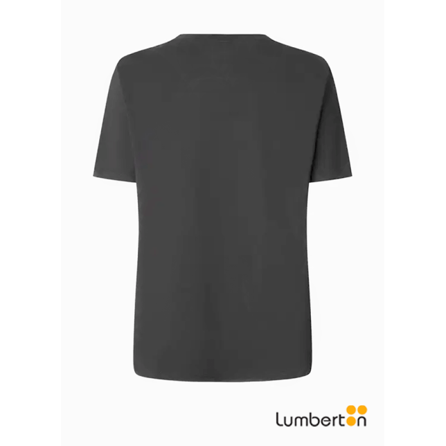 Camiseta manga corta negra logo negro...