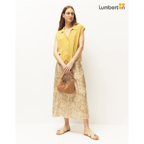 Falda estampada evasé...