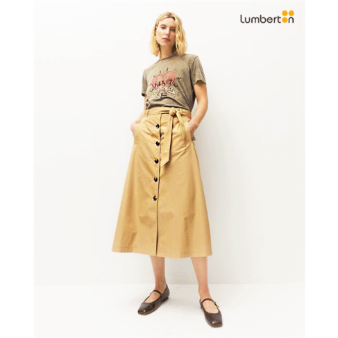 Falda Botones Y Cinturón...