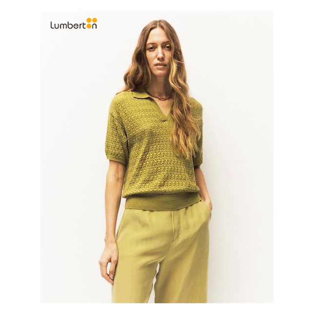 Jersey calado cuello polo verdeJE332...